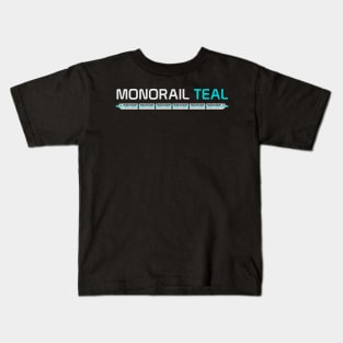 Monorail Teal Kids T-Shirt